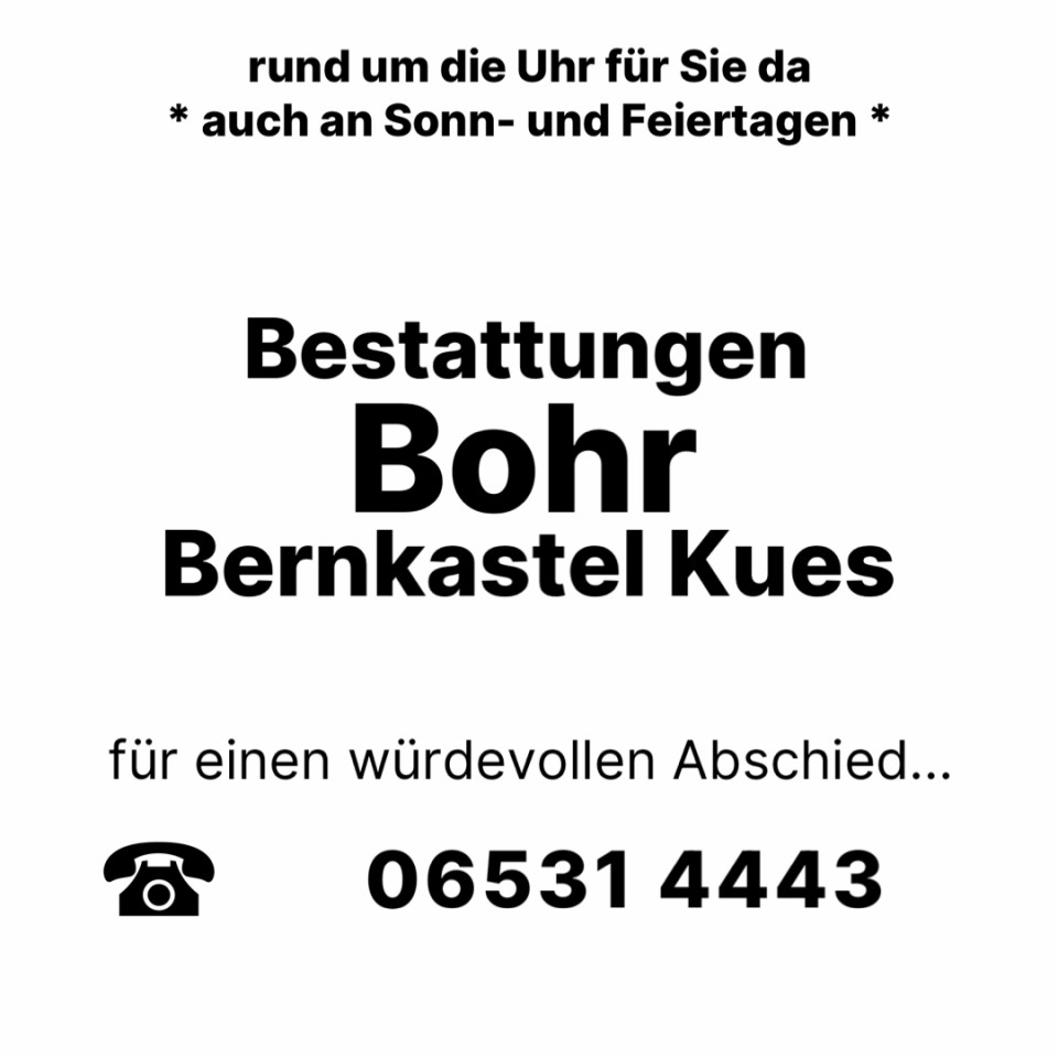 Bestattung planen in Bernkastel-Kues